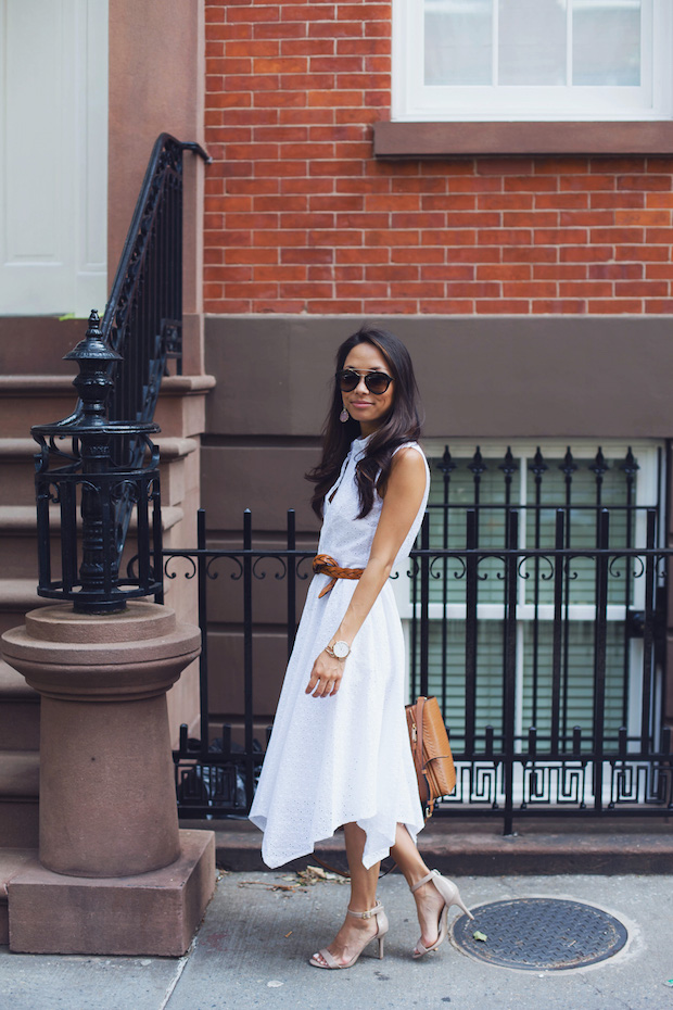 White Eyelet Dress | The View From 5 Ft. 2
